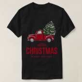 rode vrachtwagen met Xmas Tree Pullover (Design voorkant)