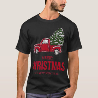 rode vrachtwagen met Xmas Tree Pullover