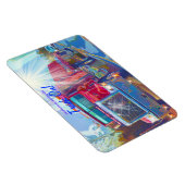 Rode Vrachtwagen op de Magneet van de Wegkunst (Rechterzijde)