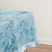 rode  vrachtwagen op een blauwe sneeuwvlok tafelkleed (Voorbeeld)