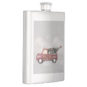 rode  vrachtwagen op een grijze achtergrond flacon (Rechts)