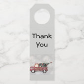 rode  vrachtwagen op een grijze achtergrond flessenhanger (Voorkant)