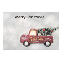 rode  vrachtwagen op een grijze achtergrond foto afdruk