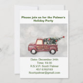 rode  vrachtwagen op een grijze achtergrond kaart (Voorkant)