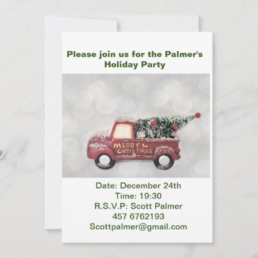 rode  vrachtwagen op een grijze achtergrond kaart (Voorkant)