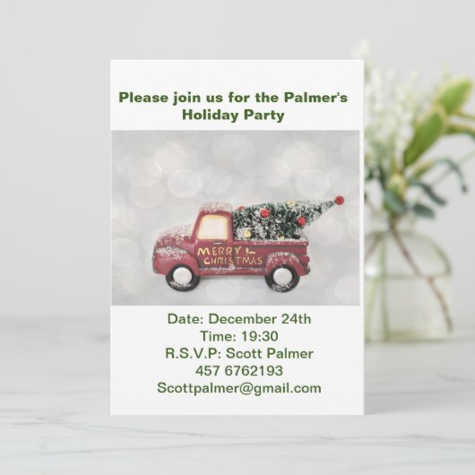 rode  vrachtwagen op een grijze achtergrond kaart (Staand voorkant)