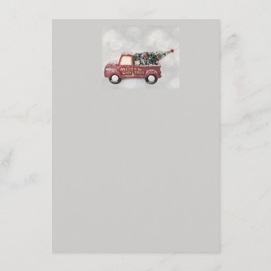 rode  vrachtwagen op een grijze achtergrond menu (Achterkant)