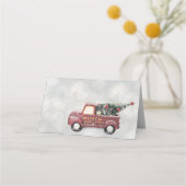 rode  vrachtwagen op een grijze achtergrond plaatskaartje (Achterkant)