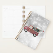 rode vrachtwagen op een grijze achtergrond planner (Display)