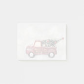 rode  vrachtwagen op een grijze achtergrond post-it® notes (Voorkant)