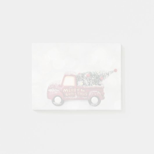 rode  vrachtwagen op een grijze achtergrond post-it® notes (Voorkant)