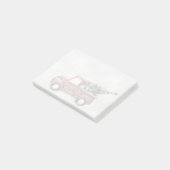 rode  vrachtwagen op een grijze achtergrond post-it® notes (Schuin)