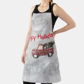 rode  vrachtwagen op een grijze achtergrond schort (Insitu)