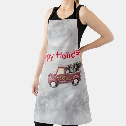 rode  vrachtwagen op een grijze achtergrond schort (Insitu)