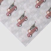 rode  vrachtwagen op een grijze achtergrond tissuepapier (Detail)