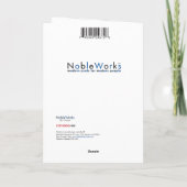 Rode Vrachtwagen Puppies Vrolijk Kerstfeest Kaart (Achterkant)