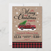  Rode Vrachtwagen - Roestland - kerstfeest Kaart (Voorkant)