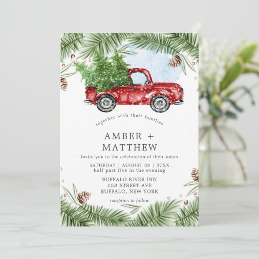  Rode Vrachtwagen - Sneeuwweddenschappen (Staand voorkant)