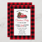  rode vrachtwagen speelgoed kerstfeest kaart (Voorkant / Achterkant)