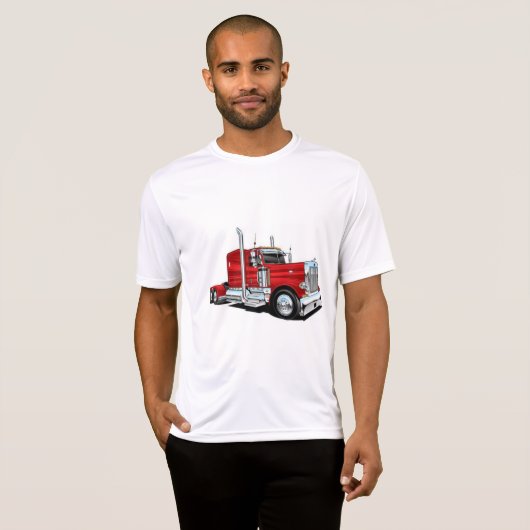 Rode vrachtwagen t-shirt (Voorkant volledig)