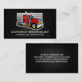 rode vrachtwagen | transport-transport | Stuurprog Visitekaartje (Voorkant / Achterkant)