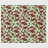 Rode vrachtwagen, verpakt papier (Vlak)