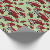 Rode vrachtwagen, verpakt papier (Hoek)