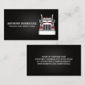 rode vrachtwagen | vervoer visitekaartje (Voorkant / Achterkant)