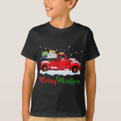 Rode Vrachtwagen Video Game Controllers Merry Chri T-shirt (Voorkant)