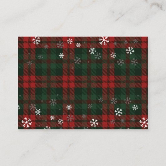  Rode Vrachtwagen voor kerstfeestdagen Visitekaartje (Achterkant)