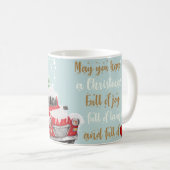  Rode vrachtwagen voor kerstmis mok (Voorkant rechts)