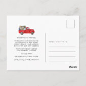  rode vrachtwagen We hebben verhuisaankondiging ve Briefkaart (Achterkant)