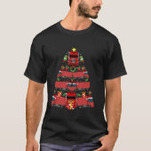 Rode Vrachtwagen Xmas Decoratie Santa Rode Vrachtw T-shirt (Voorkant)