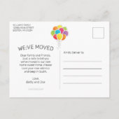  rode vrachtwagenballonnen labrador honden verplaa aankondigingskaart (Achterkant)