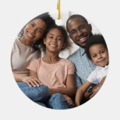 Rode Vrachtwagenboom 2021 Vrolijke Kerstmisfoto Keramisch Ornament (Achterkant)