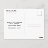 rode vrachtwagenboom geeft prettig kerstjaar briefkaart (Achterkant)