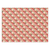 Rode Vrachtwagenboom Woodland  Vrolijk Kerstfeest Tafelkleed (Voorkant (Horizontaal))