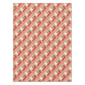 Rode Vrachtwagenboom Woodland  Vrolijk Kerstfeest Tafelkleed (Voorkant)