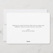 Rode Vrede Op Aarde Paar Strand Foto Kerstmis Feestdagenkaart (Achterkant)