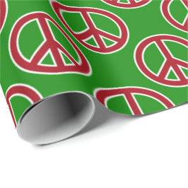 Rode vredessignalen op groen cadeautje cadeaupapier