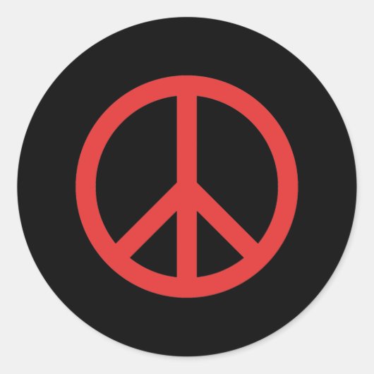 Rode-vredessymbool Ronde Sticker (Voorkant)