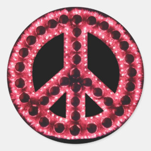 Rode Vredesteken sticker