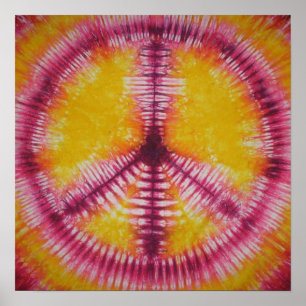 Rode Vredesteken Tie Dye Poster