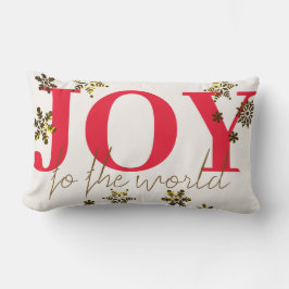 Rode Vreugde aan de Wereld Sneeuwvlokken Kussen