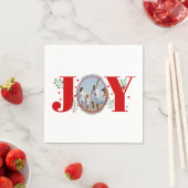 Rode Vreugde met bessen Kerstmis foto Vakantie Servet (Insitu)