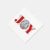 Rode Vreugde met bessen Kerstmis foto Vakantie Servet (Hoek)