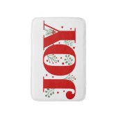 Rode Vreugde met bessen Kerstvakantie Badmat (Voorkant Verticaal)