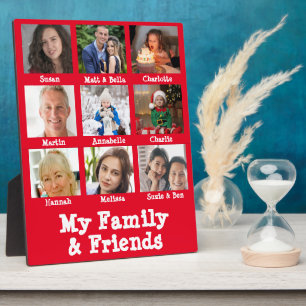 Rode Vrienden & Familienaam & Foto Dementie Geheug Fotoplaat
