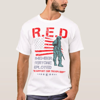 Rode Vrijdag Militair Shirt Herinner je Iedereen d