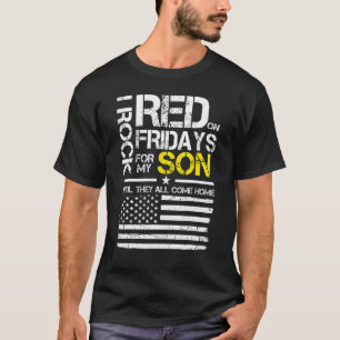 Rode Vrijdag Militaire vader Draag rood voor mijn T-shirt